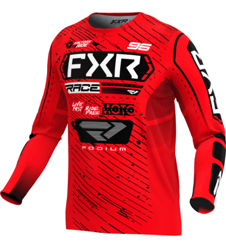 MAILLOT FXR PODIUM 2025 NOIR ROUGE