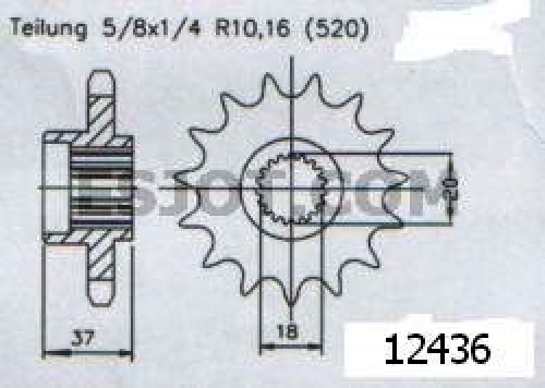 Pignon Aeon - 520 - 17 Dents - Made in Germany ref: 50-32127-17