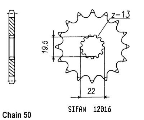 Pignon Suzuki - 530 - 15 Dents - Similaire JTF435 - Made in Germany