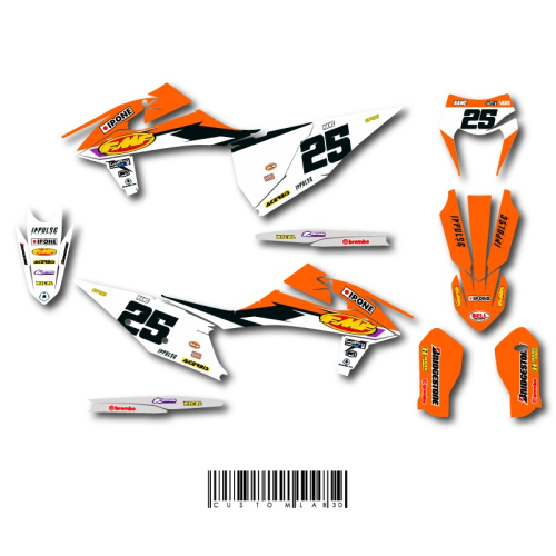 Kit déco KTM 450 EXCF 2020 2023 FIRST