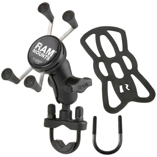 Pack complet RAM MOUNTS X-Grip® bras court fixation U-Bolt sur guidon