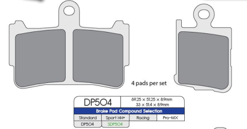 Plaquettes SDP HH+ Supersport SPORT