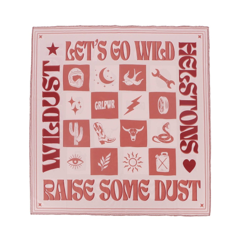 Foulard Helstons Wildest - Rose Clair/Rose/Bordeaux