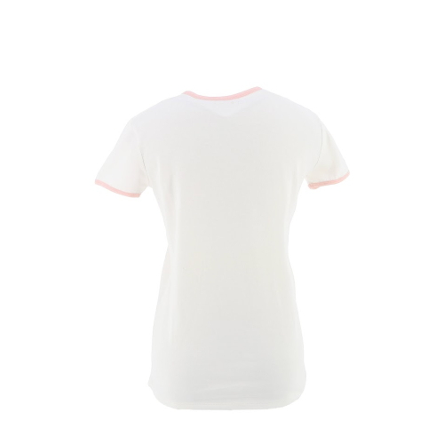 T-shirt Femme Helstons Rebel - Blanc/Rose/Marron