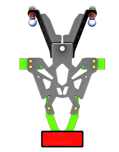 Support de plaque V PARTS noir Honda CB125R/300R