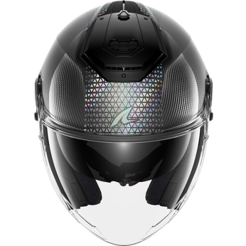 Casque Jet Shark RS Carbon IKONIK - Noir/Rainbow/Brillant