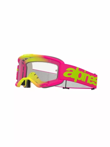 Masque Alpinestars Vision 5 Wordmark rose/jaune ecra clair