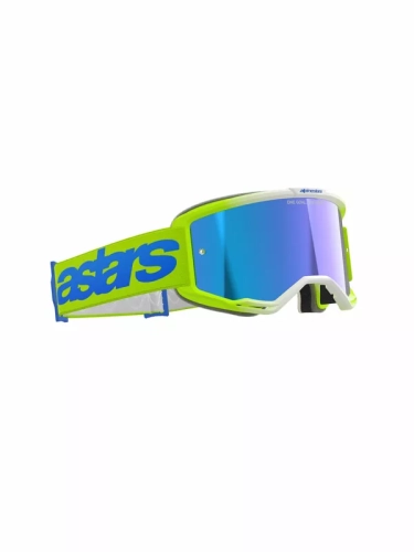 Masque Alpinestars Vision 5 Blaze jaune bleu écran miroir bleu