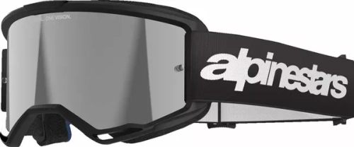 Masque Alpinestars Vision 3 Wordmark noir écra argent miroir