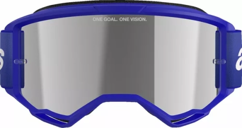 Masque Alpinestars Vision 3 Wordmark bleu écran miroir argent