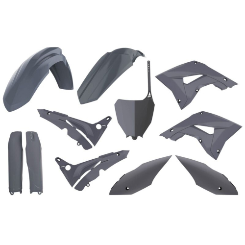 Kit plastique POLISPORT  Gris Nardo - Honda CR 125/250 02-07